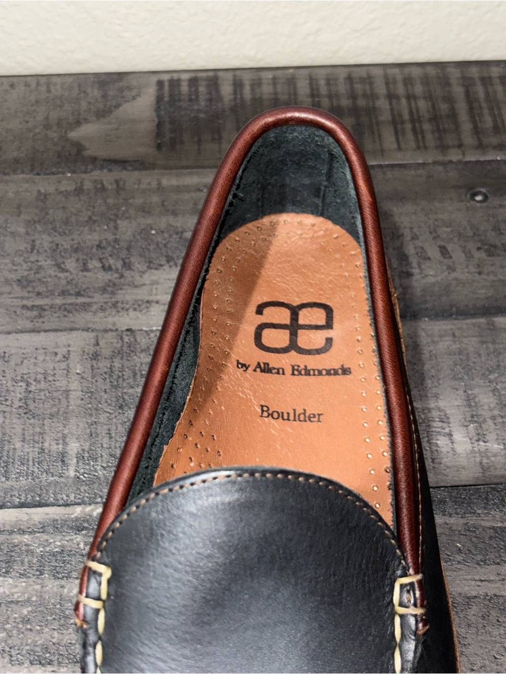 Allen Edmonds Boulder leather driving moccasins MENS - Picture 16 of 16